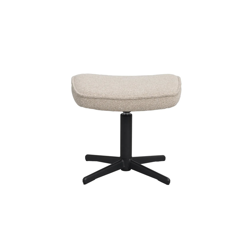 JENKINS Sofasessel drehbar, schaukelbar, in Beige/schwarz 85x73x100cm - ZEN ZONE Furniture