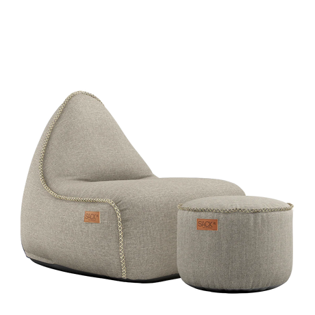 Cobana Lounge Chair Sand + Pouf - ZEN ZONE Furniture