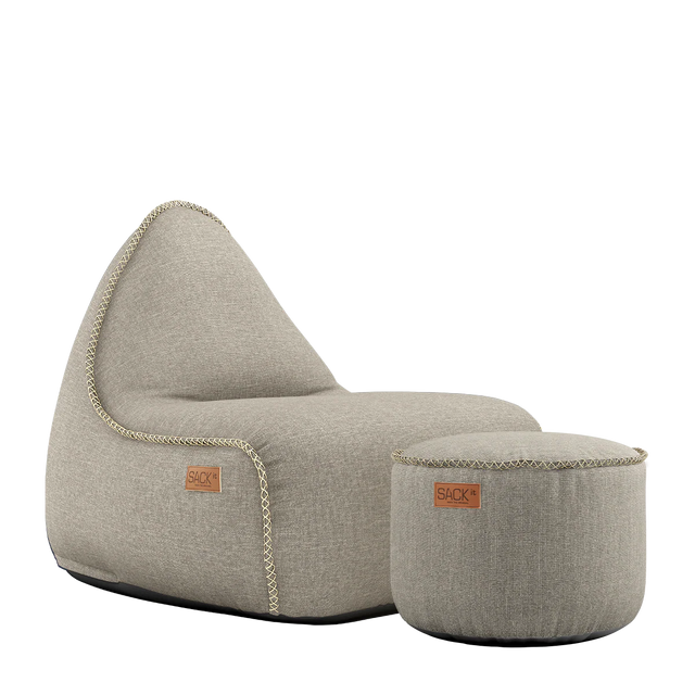 Cobana Lounge Chair Sand + Pouf - ZEN ZONE Furniture