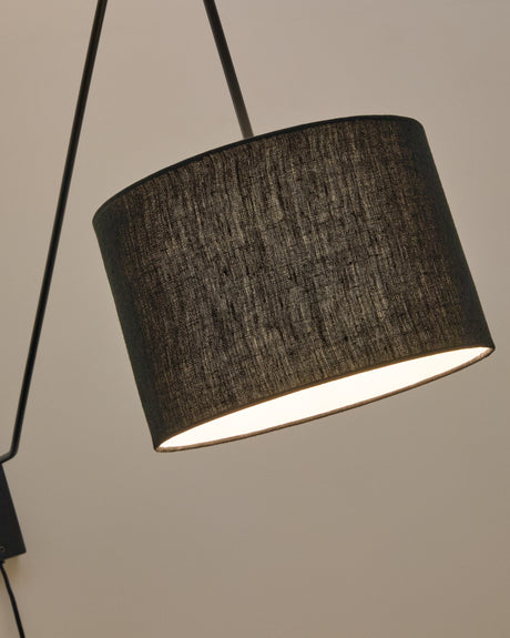 Wandleuchte Jex aus schwarz lackiertem Metall - ZEN ZONE Furniture