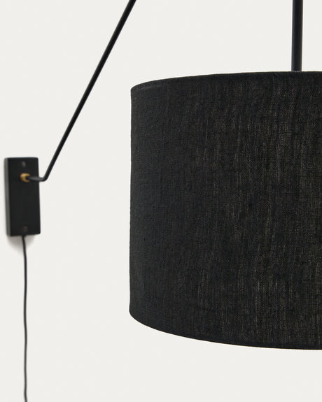 Wandleuchte Jex aus schwarz lackiertem Metall - ZEN ZONE Furniture