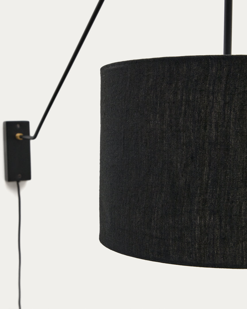 Wandleuchte Jex aus schwarz lackiertem Metall - ZEN ZONE Furniture