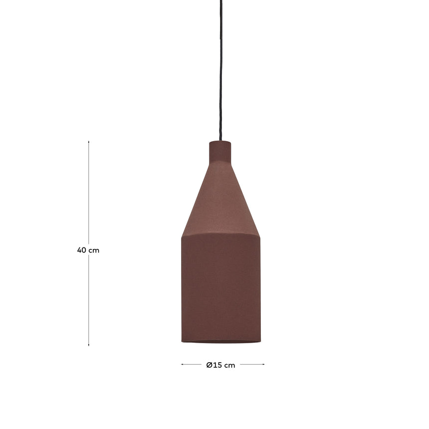 Peralta Deckenleuchte aus Metall mit Finish in Terrakotta Ø 15 cm - ZEN ZONE Furniture