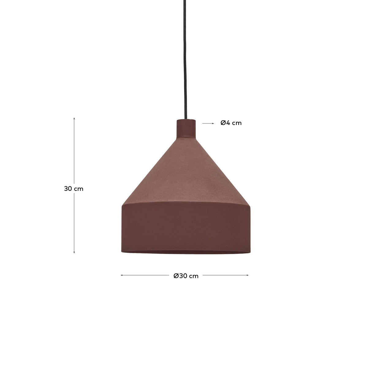 Peralta Deckenleuchte aus Metall mit Finish in Terrakotta Ø 30 cm - ZEN ZONE Furniture