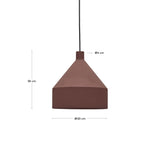 Peralta Deckenleuchte aus Metall mit Finish in Terrakotta Ø 30 cm - ZEN ZONE Furniture