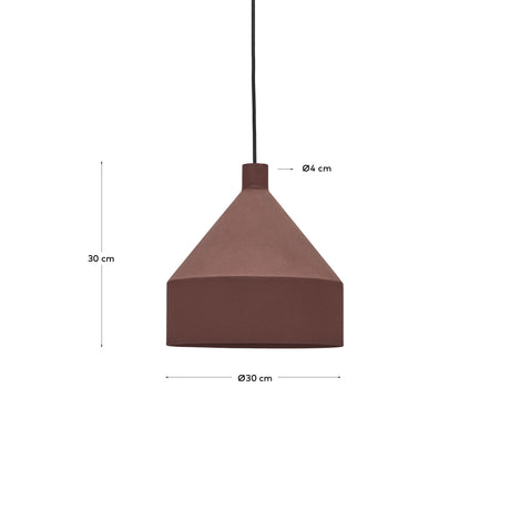 Peralta Deckenleuchte aus Metall mit Finish in Terrakotta Ø 30 cm - ZEN ZONE Furniture