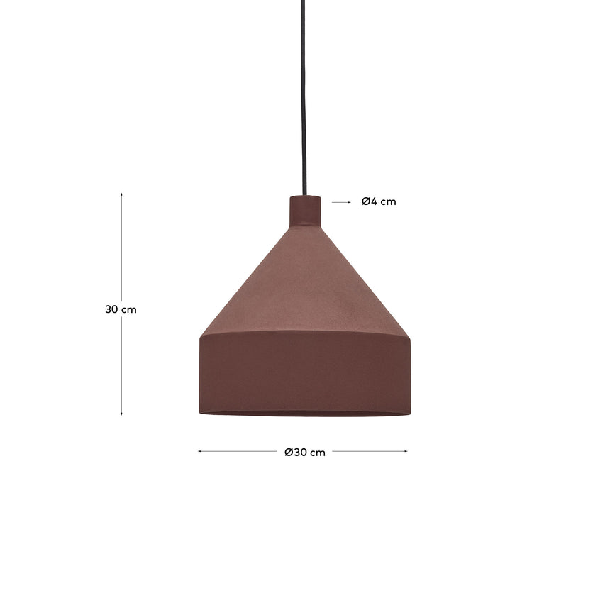 Peralta Deckenleuchte aus Metall mit Finish in Terrakotta Ø 30 cm - ZEN ZONE Furniture