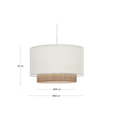 Erna Schirm für Deckenleuchte aus Bambus mit Finish in Natur und Weiß Ø 40 cm - ZEN ZONE Furniture