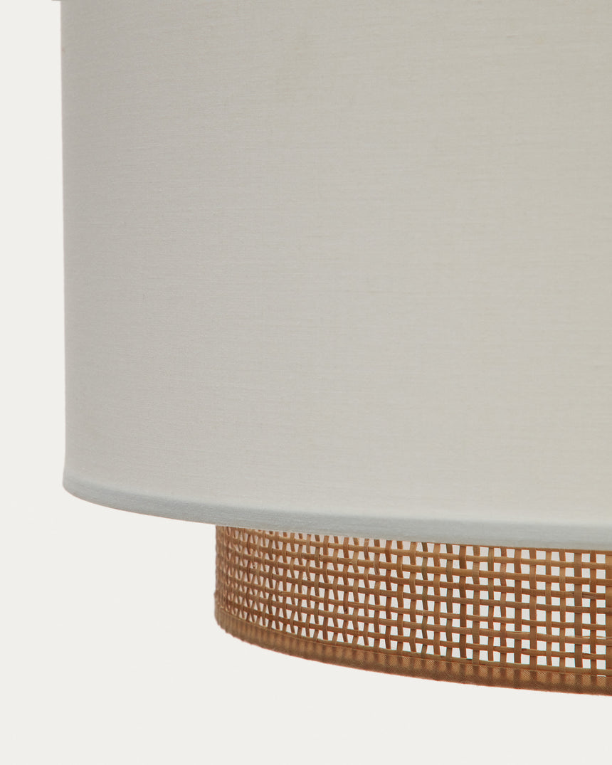 Erna Schirm für Deckenleuchte aus Bambus mit Finish in Natur und Weiß Ø 40 cm - ZEN ZONE Furniture