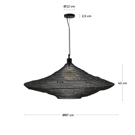 Deckenleuchte Makai aus Metall mit schwarzem Finish Ø 87 cm - ZEN ZONE Furniture
