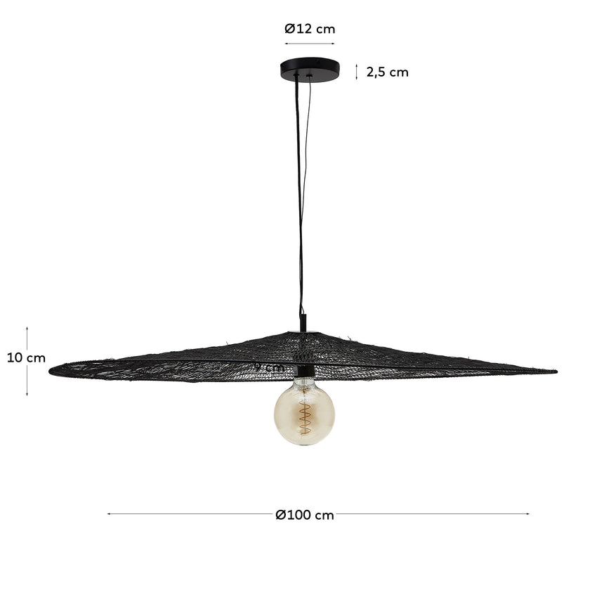 Deckenleuchte Makai aus Metall mit schwarzem Finish Ø 100 cm - ZEN ZONE Furniture