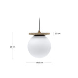 Deckenleuchte Malachi aus Milchglas und Travertinstein - ZEN ZONE Furniture