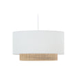 Erna Schirm für Deckenlampe aus Bambus mit naturfarbenem und weißem Finish Ø 60 cm - ZEN ZONE Furniture