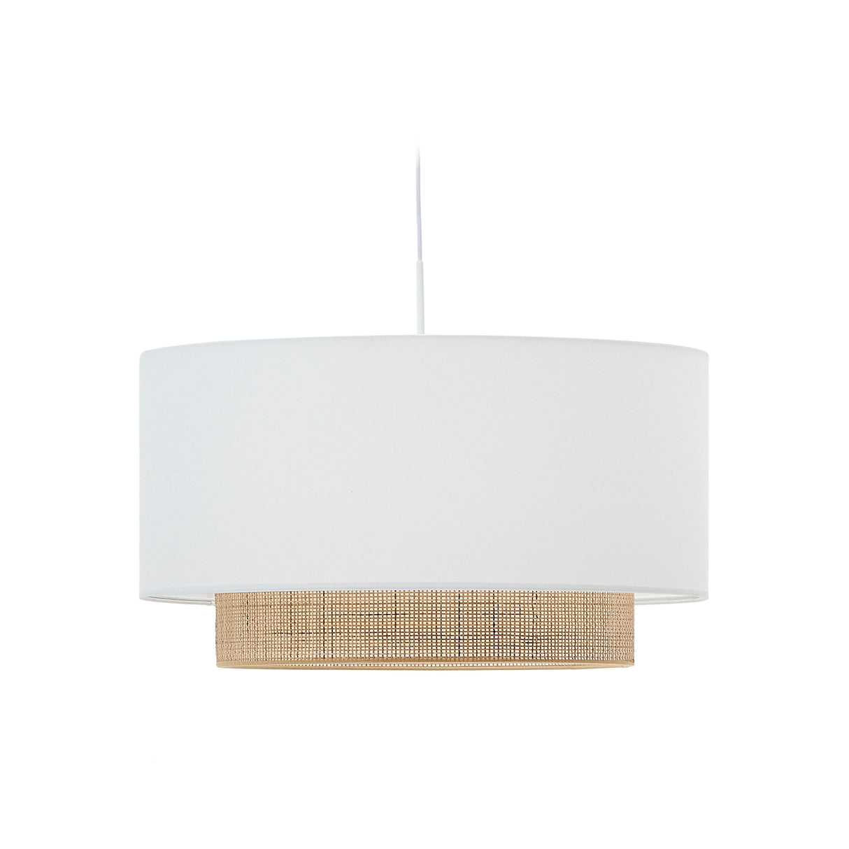 Erna Schirm für Deckenlampe aus Bambus mit naturfarbenem und weißem Finish Ø 60 cm - ZEN ZONE Furniture
