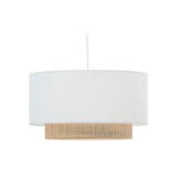 Erna Schirm für Deckenlampe aus Bambus mit naturfarbenem und weißem Finish Ø 60 cm - ZEN ZONE Furniture