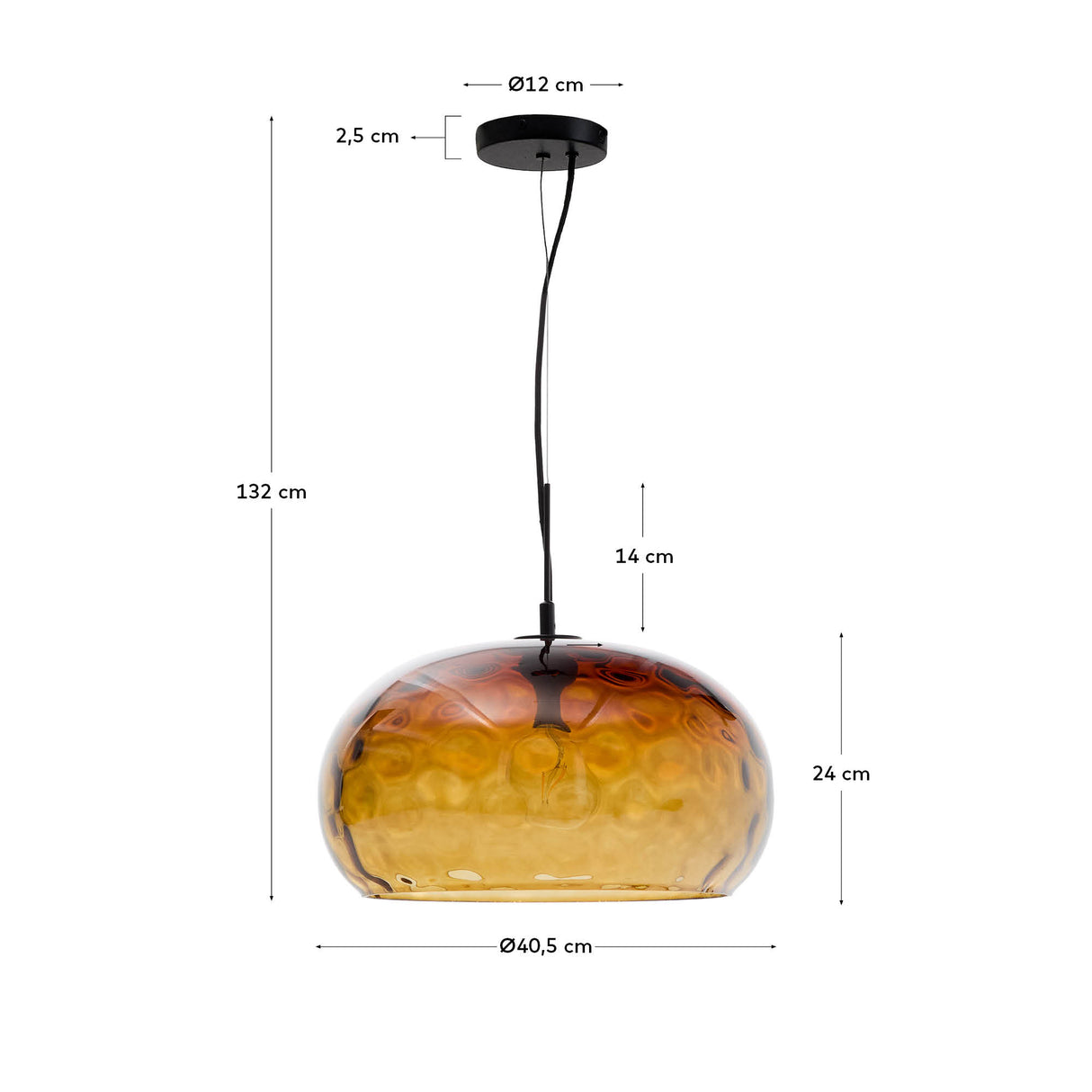 Deckenleuchte Balma aus Klarglas braun Ø 40 cm - ZEN ZONE Furniture
