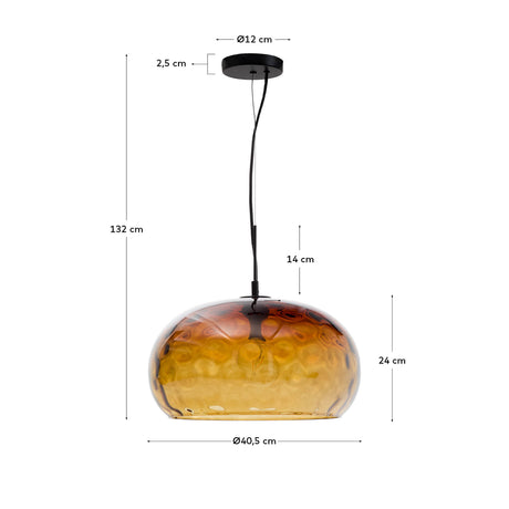 Deckenleuchte Balma aus Klarglas braun Ø 40 cm - ZEN ZONE Furniture