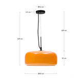 Deckenleuchte Reig aus orangefarbenem Glas Ø 38 cm - ZEN ZONE Furniture