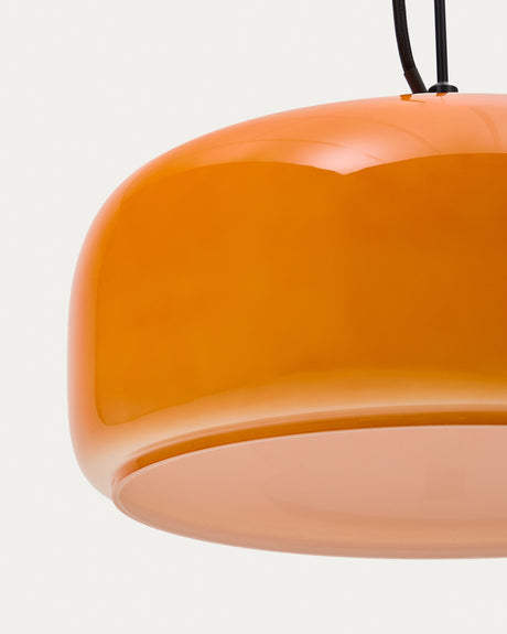 Deckenleuchte Reig aus orangefarbenem Glas Ø 38 cm - ZEN ZONE Furniture