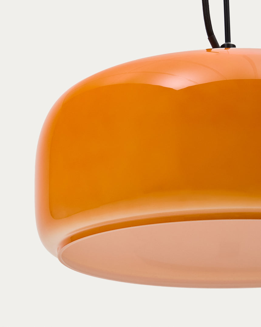 Deckenleuchte Reig aus orangefarbenem Glas Ø 38 cm - ZEN ZONE Furniture