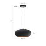 Deckenleuchte Inda aus Metall mit schwarzem Finish Ø 30 cm - ZEN ZONE Furniture