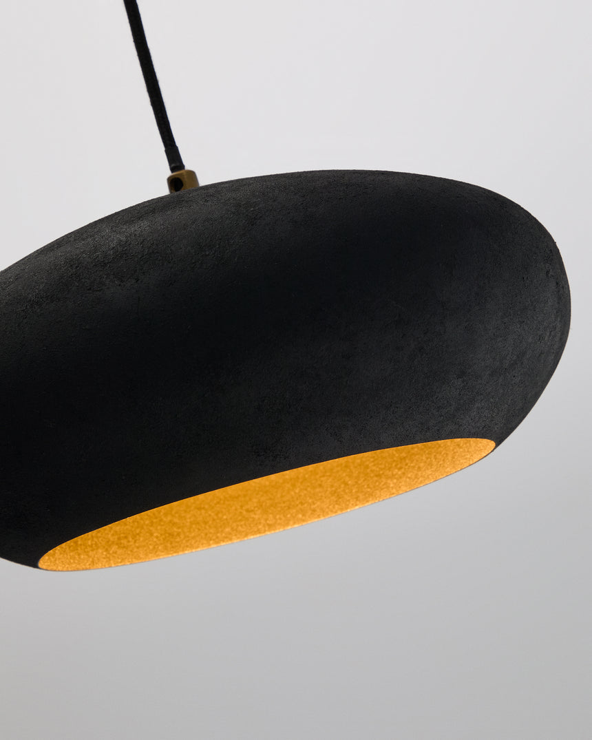 Deckenleuchte Inda aus Metall mit schwarzem Finish Ø 30 cm - ZEN ZONE Furniture