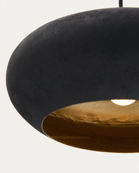 Deckenleuchte Inda aus Metall mit schwarzem Finish Ø 30 cm - ZEN ZONE Furniture
