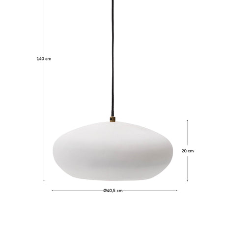 Deckenleuchte Inda aus Metall mit weißem Finish Ø 30 cm - ZEN ZONE Furniture