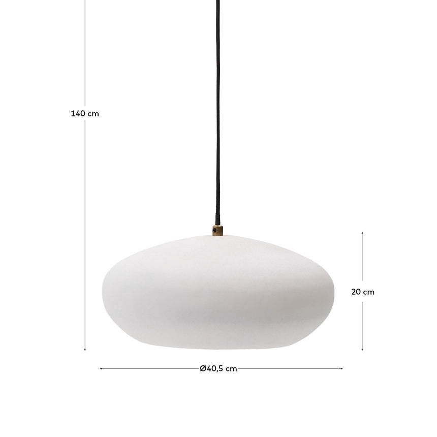 Deckenleuchte Inda aus Metall mit weißem Finish Ø 30 cm - ZEN ZONE Furniture
