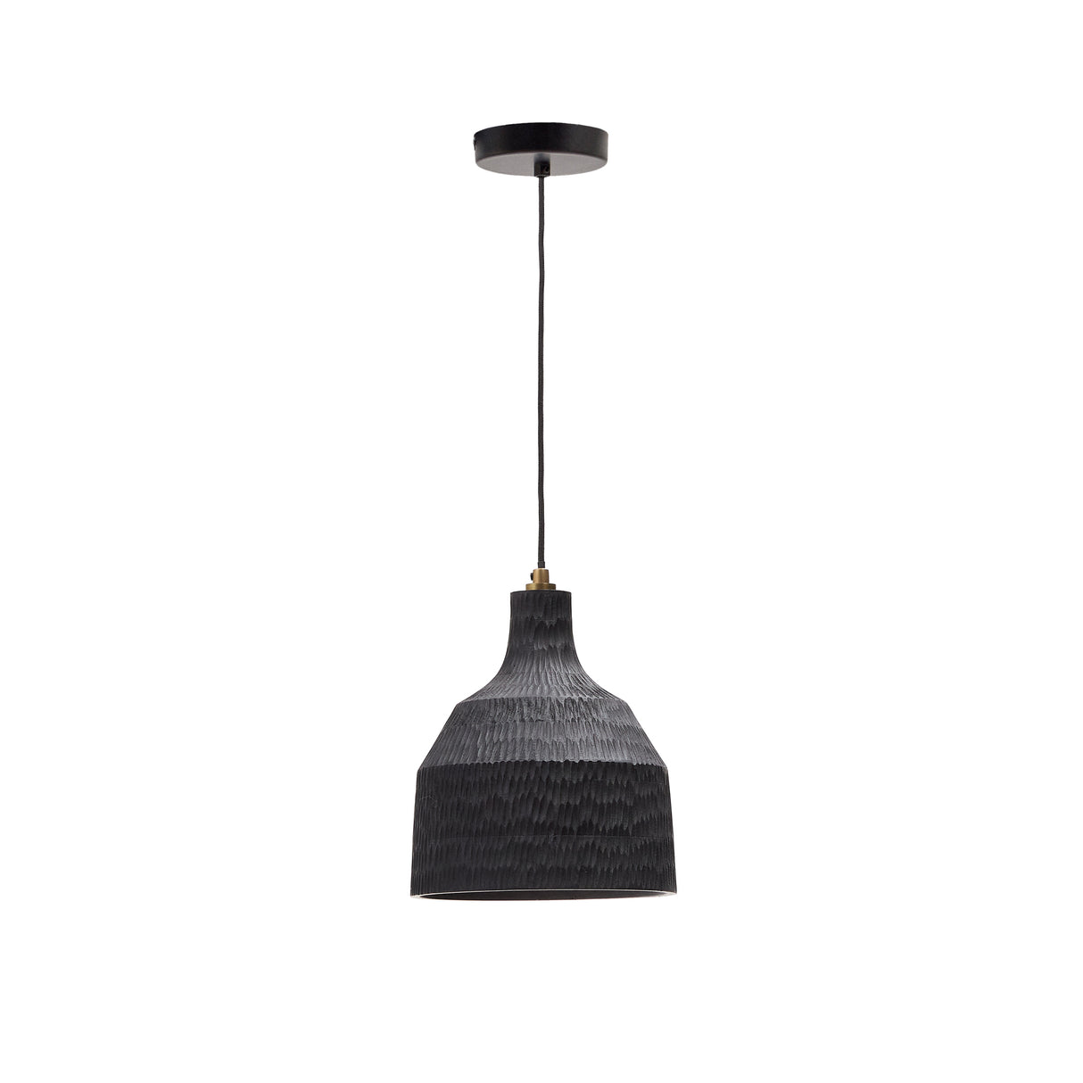 Deckenleuchte Amire aus Holz mit schwarzem Finish Ø 21 cm - ZEN ZONE Furniture