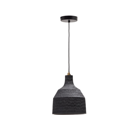 Deckenleuchte Amire aus Holz mit schwarzem Finish Ø 21 cm - ZEN ZONE Furniture