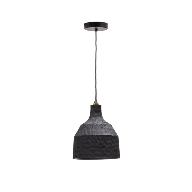 Deckenleuchte Amire aus Holz mit schwarzem Finish Ø 21 cm - ZEN ZONE Furniture