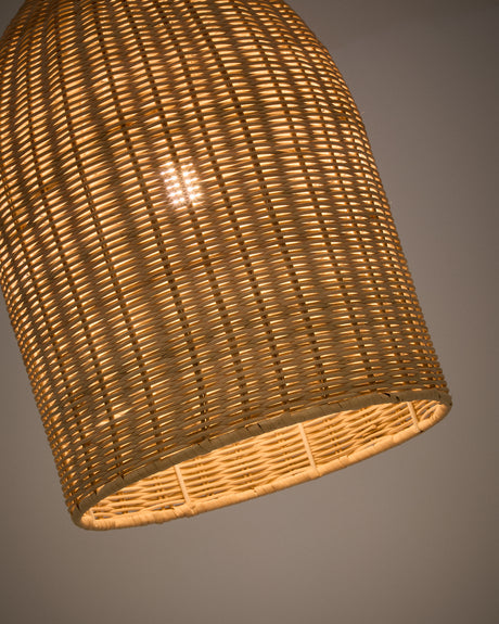 Lampenschirm für Deckenleuchte Druciana aus Rattan mit natürlichem Finish Ø 25 cm - ZEN ZONE Furniture