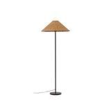 Urania Stehleuchte aus Rattan und Metall mit schwarzer Lackierung - ZEN ZONE Furniture