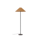 Urania Stehleuchte aus Rattan und Metall mit schwarzer Lackierung - ZEN ZONE Furniture