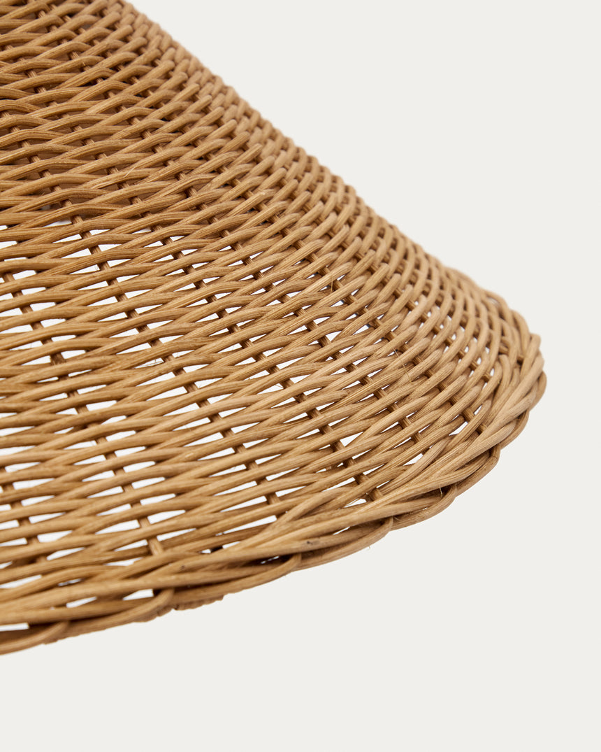 Urania Stehleuchte aus Rattan und Metall mit schwarzer Lackierung - ZEN ZONE Furniture