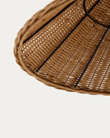 Urania Stehleuchte aus Rattan und Metall mit schwarzer Lackierung - ZEN ZONE Furniture