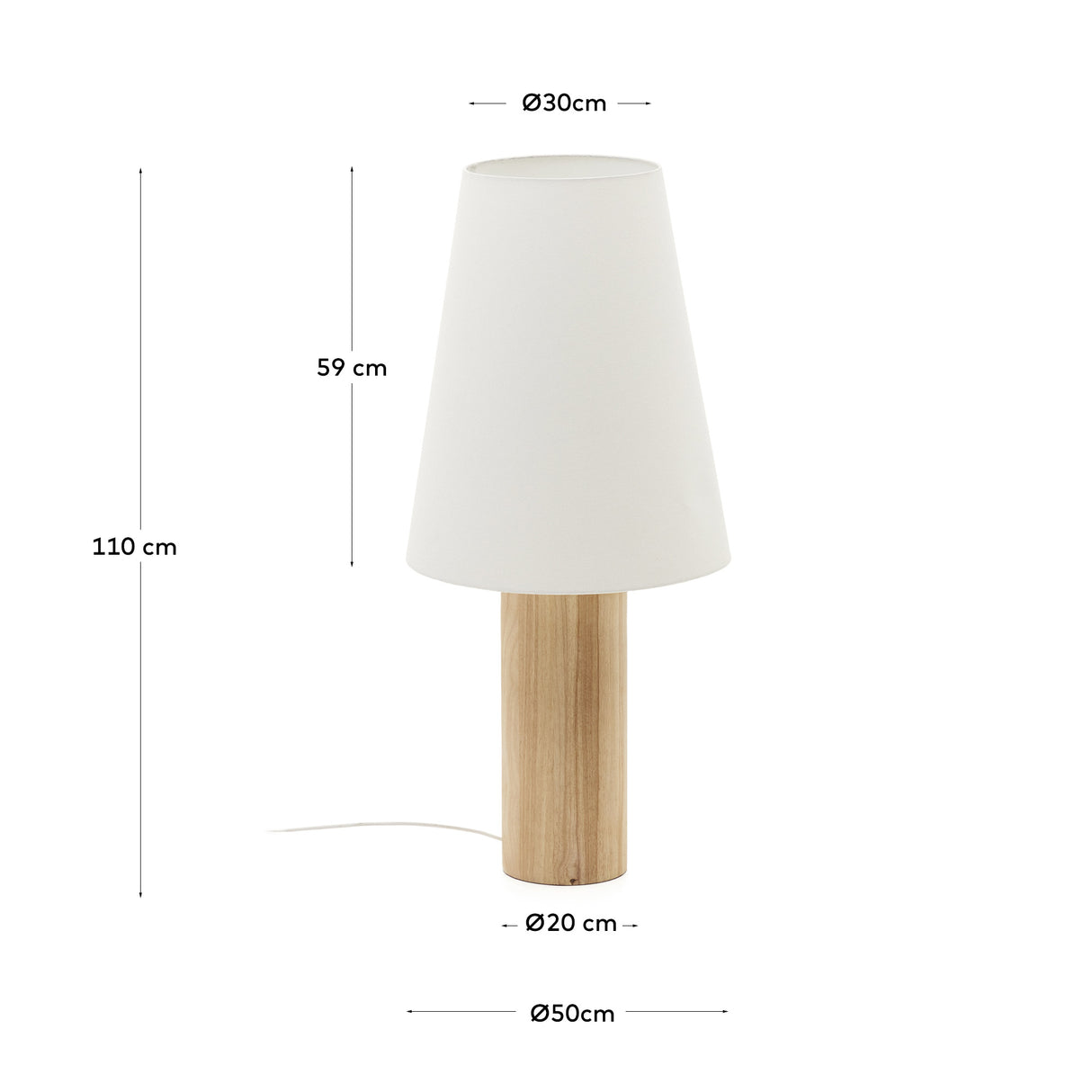 Marga Stehleuchte aus Massivholz mit natürlichem Finish - ZEN ZONE Furniture