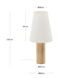 Marga Stehleuchte aus Massivholz mit natürlichem Finish - ZEN ZONE Furniture
