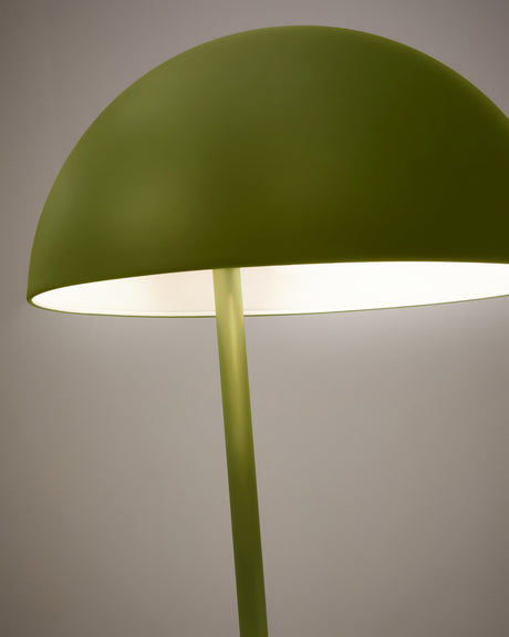 Catlar Stehlampe aus Eschenholz und Metall mit grünem Lackfinish - ZEN ZONE Furniture