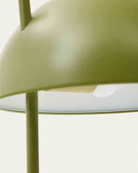 Catlar Stehlampe aus Eschenholz und Metall mit grünem Lackfinish - ZEN ZONE Furniture