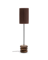 Stehlampe Kor aus Akazienholz mit dunklem Finish und Jute - ZEN ZONE Furniture