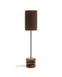 Stehlampe Kor aus Akazienholz mit dunklem Finish und Jute - ZEN ZONE Furniture