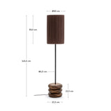 Stehlampe Kor aus Akazienholz mit dunklem Finish und Jute - ZEN ZONE Furniture