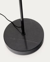 Stehlampe Sayra aus schwarzem Marmor und Metall mit schwarzem Finish - ZEN ZONE Furniture