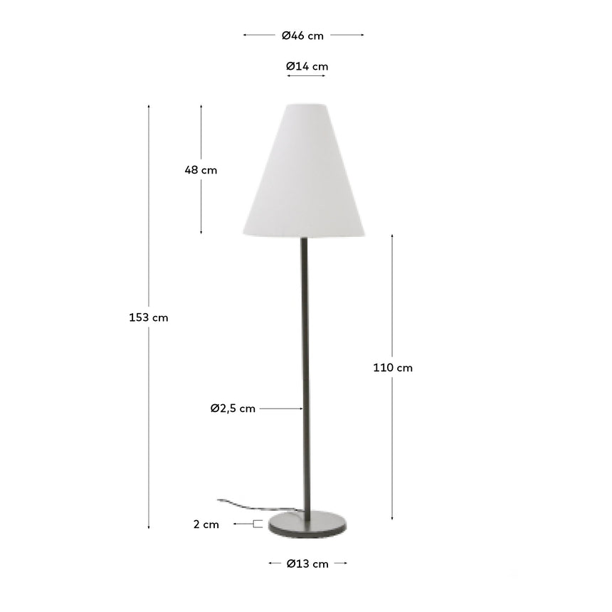 Stehlampe Navat aus Metall mit grünem Finish - ZEN ZONE Furniture