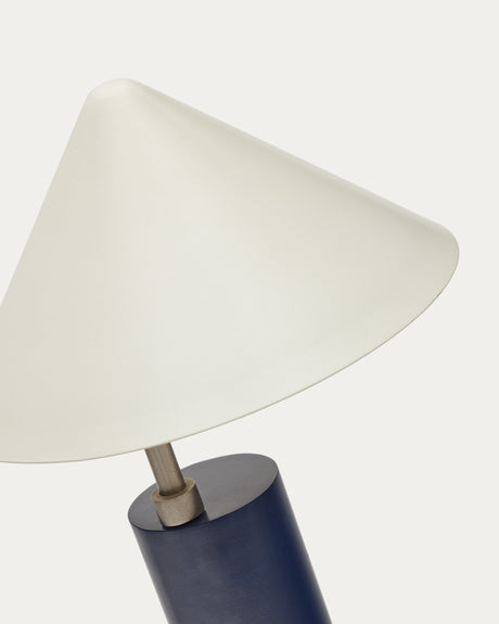 Shiva Tischlampe aus Metall in Blau und Weiß - ZEN ZONE Furniture
