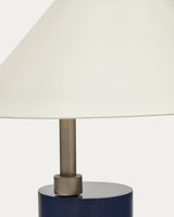 Shiva Tischlampe aus Metall in Blau und Weiß - ZEN ZONE Furniture