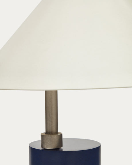 Shiva Tischlampe aus Metall in Blau und Weiß - ZEN ZONE Furniture