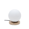 Malachi Tischlampe aus Milchglas und Travertinstein - ZEN ZONE Furniture